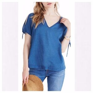 Madewell Chambray Blue blouse Top boho
